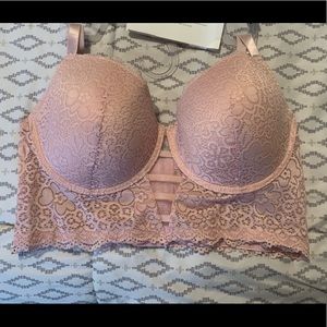 Soft pink floral lace PLUS SIZE bra 42D from Cato. New!